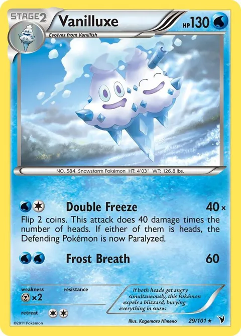 Vanilluxe #29/101 Pokémon card from Noble Victories