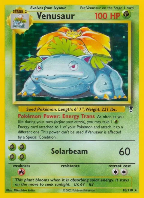 Venusaur #018/110 Holofoil Pokémon card from Legendary Collection
