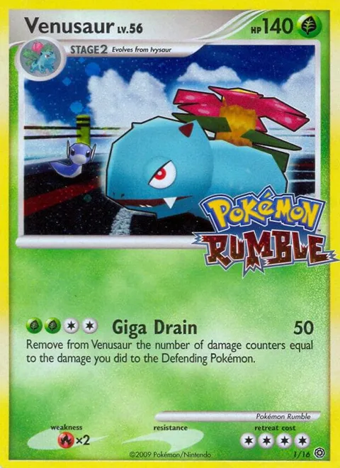 Venusaur #1 Holofoil Pokémon card from Rumble