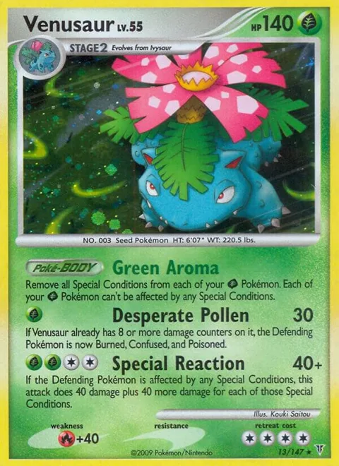 Venusaur #13 Reverse Holofoil Pokémon card from Supreme Victors