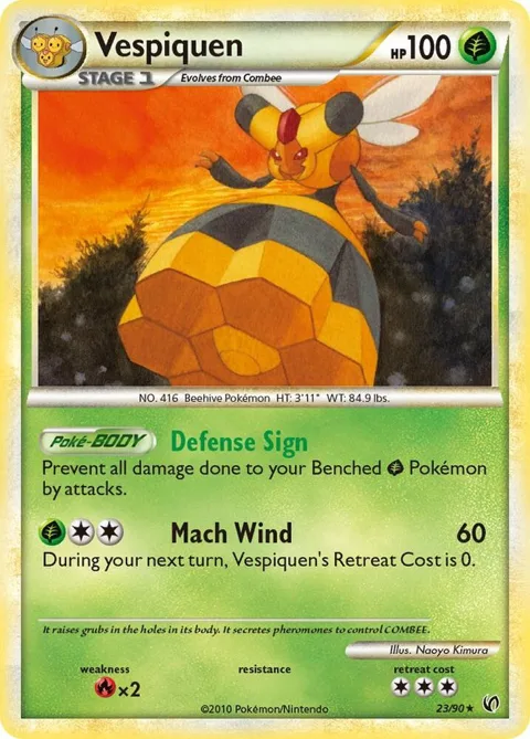 Vespiquen #23/90 Pokémon card from Undaunted