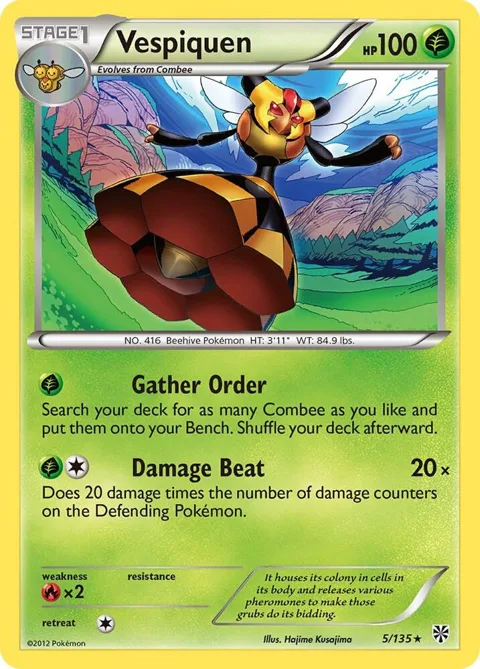 Vespiquen #5/135 Pokémon card from Plasma Storm