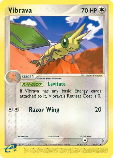 Vibrava #46/97 Pokémon card from EX Dragon
