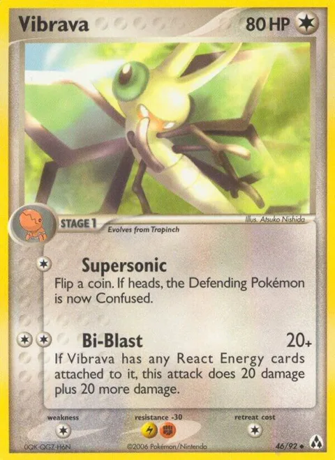 Vibrava #46/92 Reverse Holofoil Pokémon card from EX Legend Maker