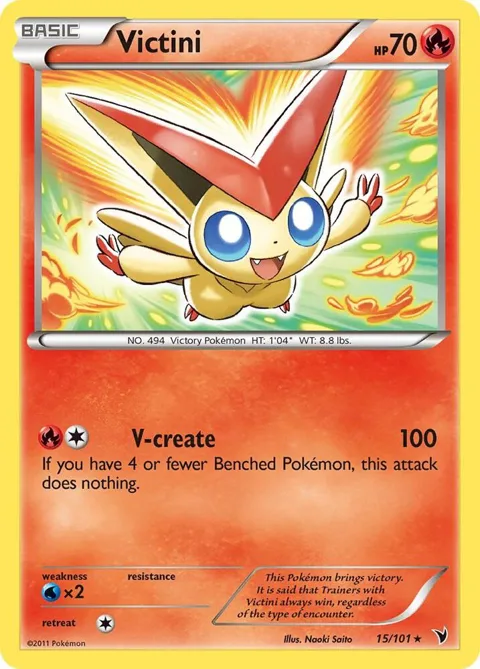 Victini 15 #15/101 Holofoil Pokémon card from Noble Victories