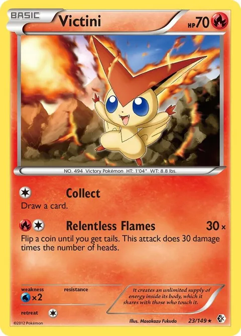 Victini #23/149 Pokémon card from Boundaries Crossed