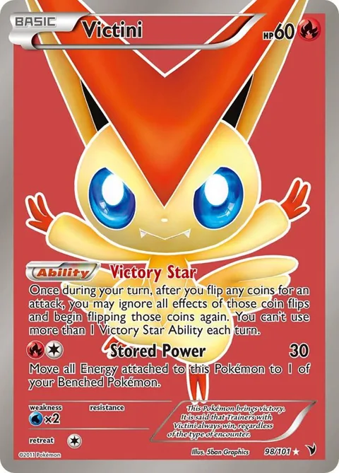Victini 98 Full Art #98/101 Holofoil Pokémon card from Noble Victories