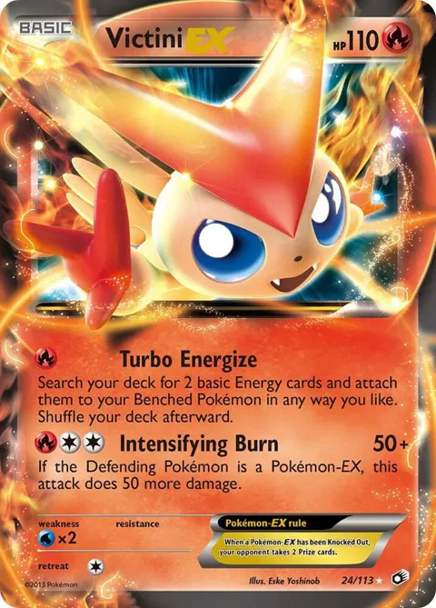 Victini EX #24/113 Holofoil Pokémon card from Legendary Treasures