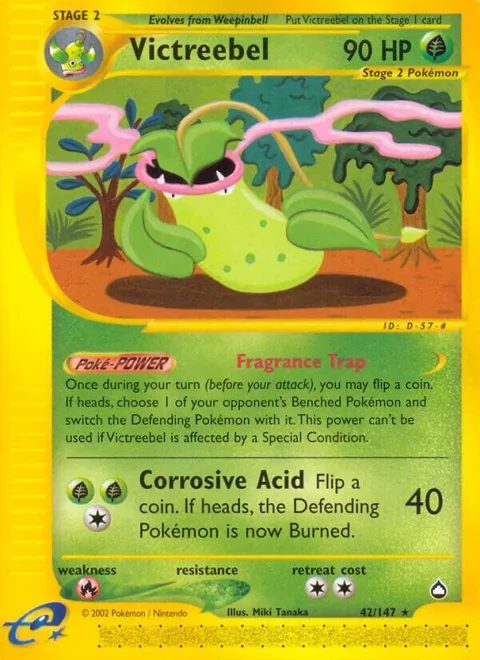 Victreebel #042/147 Pokémon card from Aquapolis