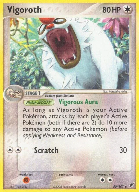 Vigoroth #50/107 Pokémon card from EX Deoxys