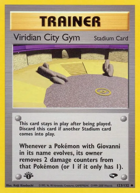 Viridian City Gym #123/132 1st Edition Pokémon card from Gym Challenge
