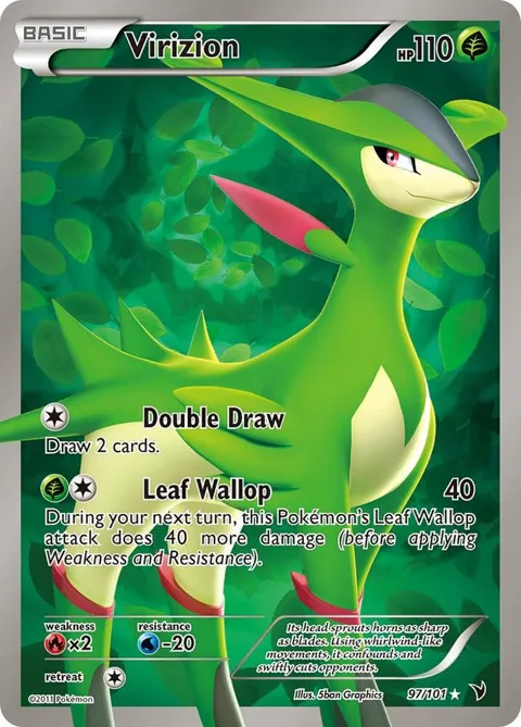 Virizion Full Art #97/101 Holofoil Pokémon card from Noble Victories
