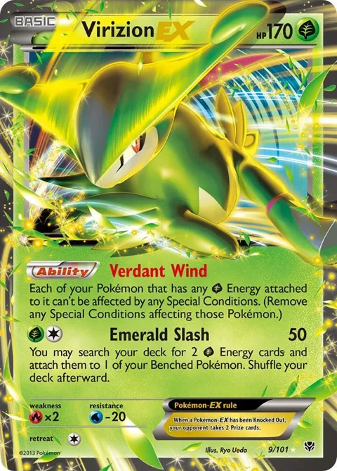 Virizion EX #9/101 Holofoil Pokémon card from Plasma Blast