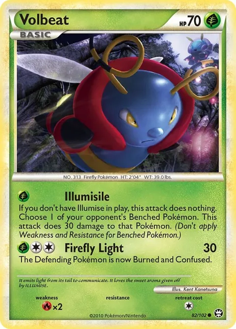 Volbeat #82/102 Pokémon card from Triumphant
