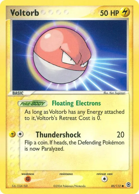 Voltorb #85/112 Pokémon card from EX FireRed & LeafGreen