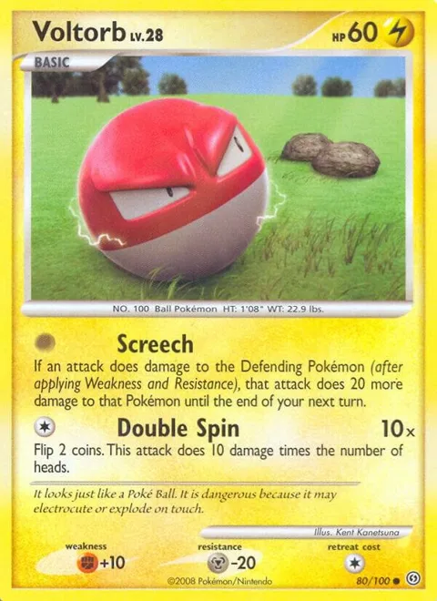 Voltorb 80 #80/100 Pokémon card from Stormfront