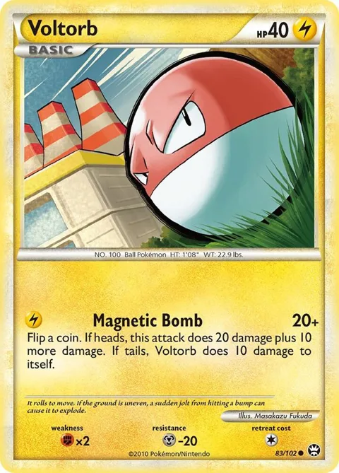 Voltorb #83/102 Pokémon card from Triumphant