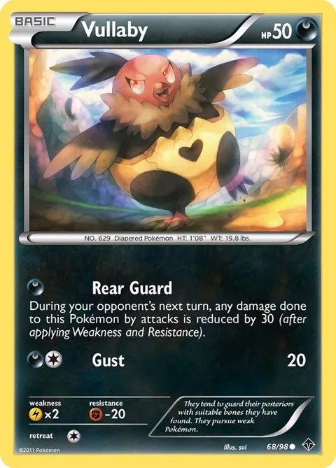 Vullaby #68/98 Pokémon card from Emerging Powers