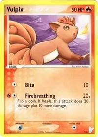 Vulpix #7/12 Pokémon card from EX Trainer Kit 2: Plusle & Minun