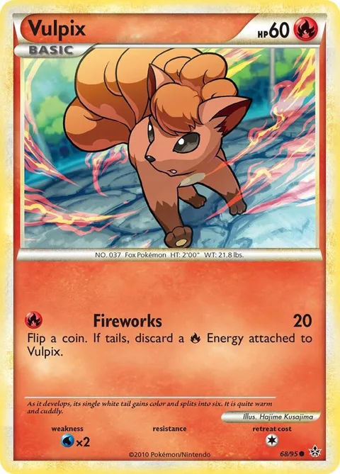 Vulpix #68/95 Pokémon card from Unleashed