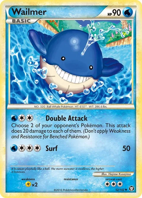 Wailmer #52/102 Reverse Holofoil Pokémon card from Triumphant
