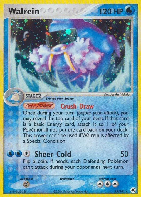 Walrein #15/101 Reverse Holofoil Pokémon card from EX Hidden Legends