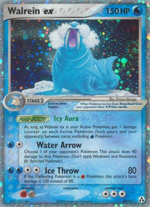 Walrein ex #89/92 Holofoil Pokémon card from EX Legend Maker