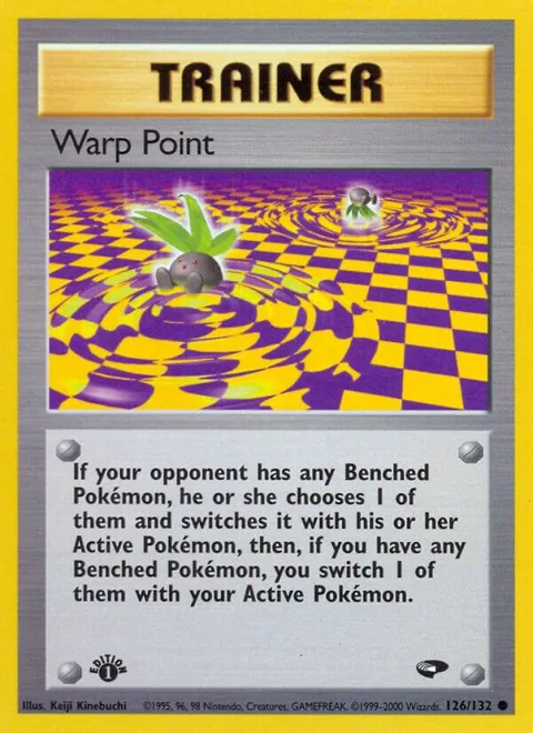 Warp Point #126/132 1st Edition Pokémon card from Gym Challenge