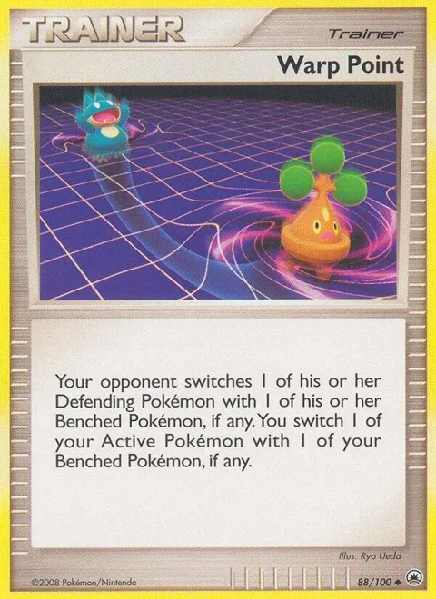 Warp Point #88/100 Reverse Holofoil Pokémon card from Majestic Dawn