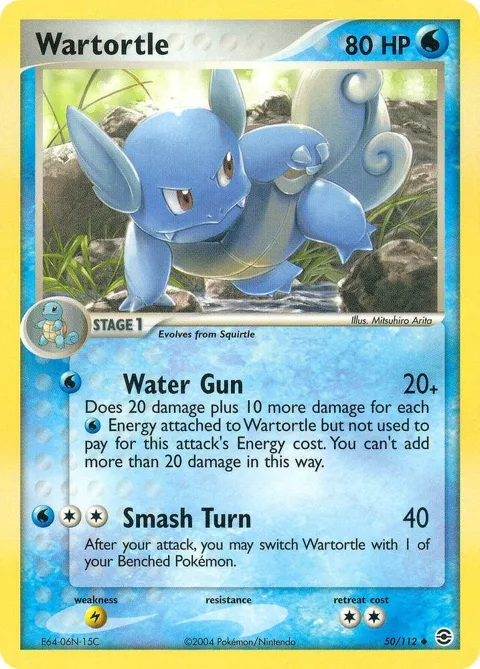 Wartortle #50/112 Pokémon card from EX FireRed & LeafGreen