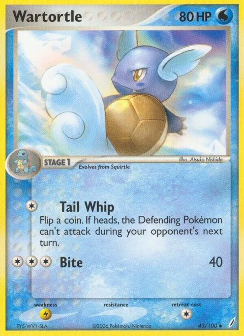 Wartortle - 043/100 #43/100 Pokémon card from EX Crystal Guardians