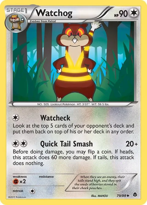 Watchog #79/98 Pokémon card from Emerging Powers