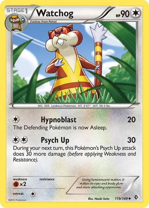 Watchog #119/149 Pokémon card from Boundaries Crossed