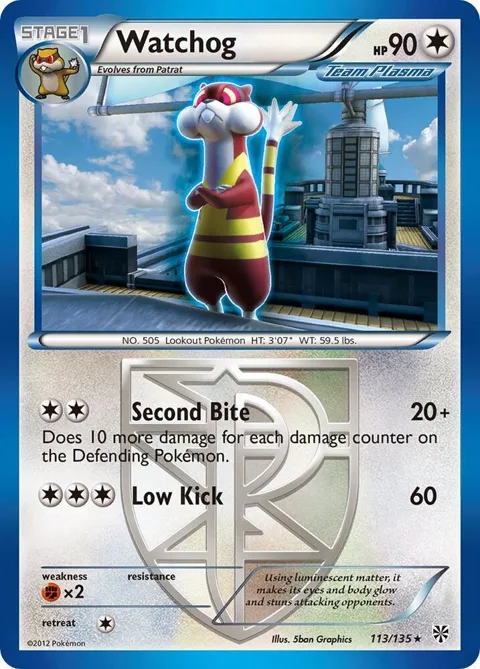 Watchog Team Plasma 113 #113/135 Pokémon card from Plasma Storm