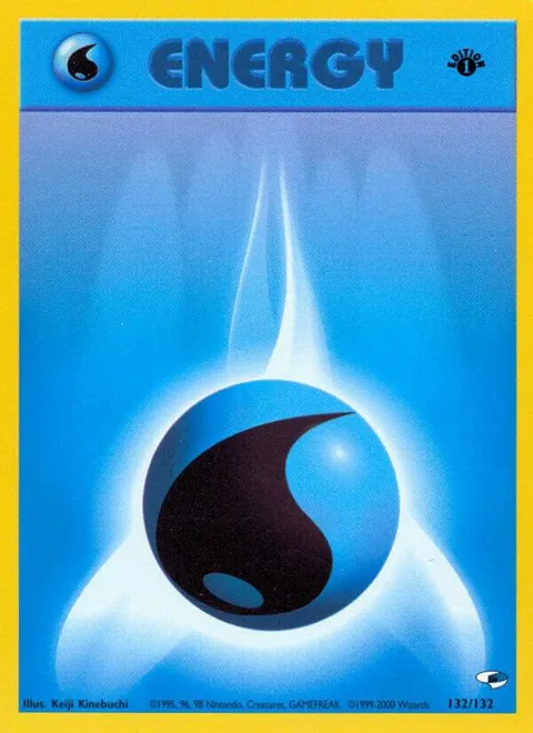 Water Energy #132/132 1st Edition Pokémon card from Gym Heroes