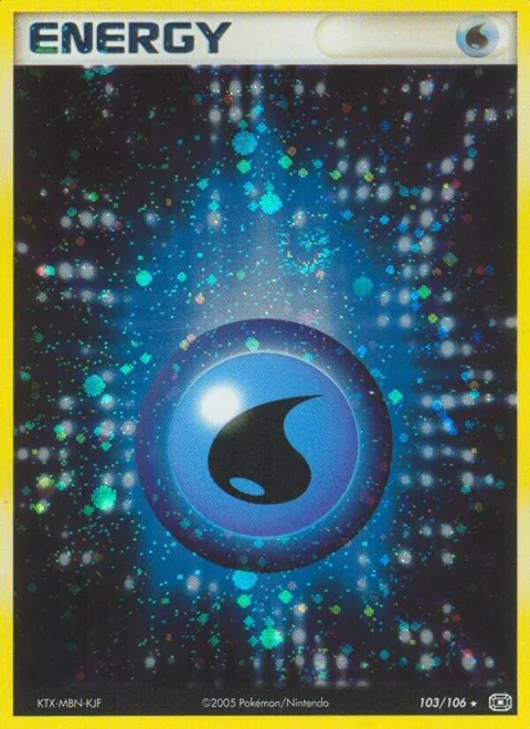 Water Energy #103/106 Holofoil Pokémon card from EX Emerald