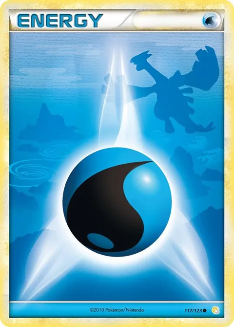 Water Energy #117/123 Pokémon card from HeartGold SoulSilver