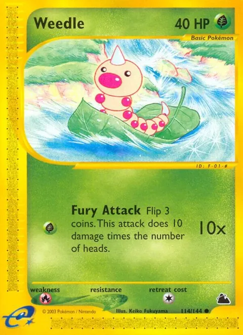 Weedle 114 #114/144 Pokémon card from Skyridge