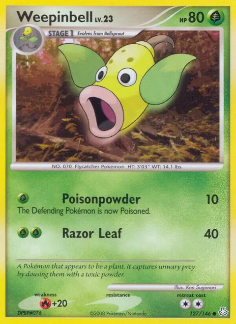 Weepinbell #127/146 Pokémon card from Legends Awakened