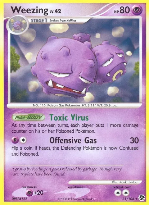 Weezing #31/106 Pokémon card from Great Encounters