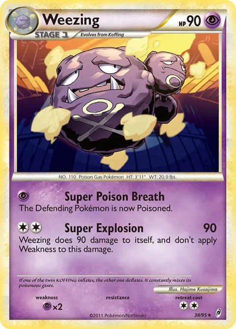Weezing #38/95 Pokémon card from Call of Legends
