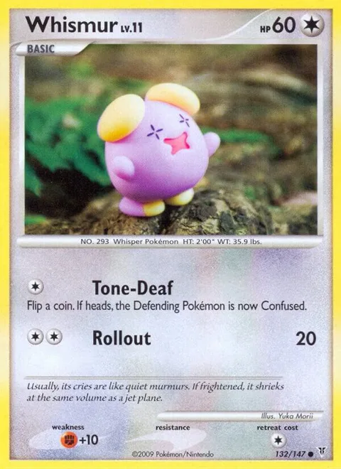 Whismur #132 Pokémon card from Supreme Victors