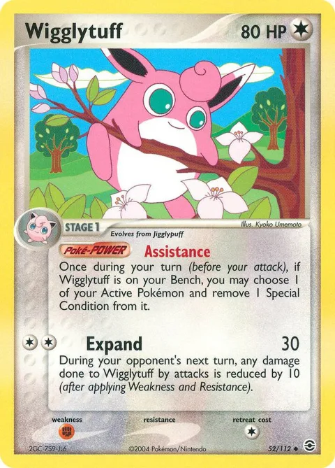 Wigglytuff #52/112 Reverse Holofoil Pokémon card from EX FireRed & LeafGreen