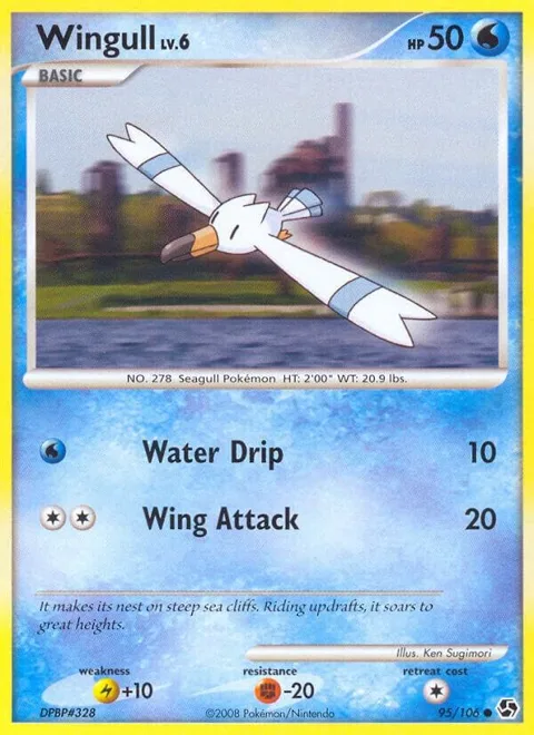 Wingull #95/106 Pokémon card from Great Encounters