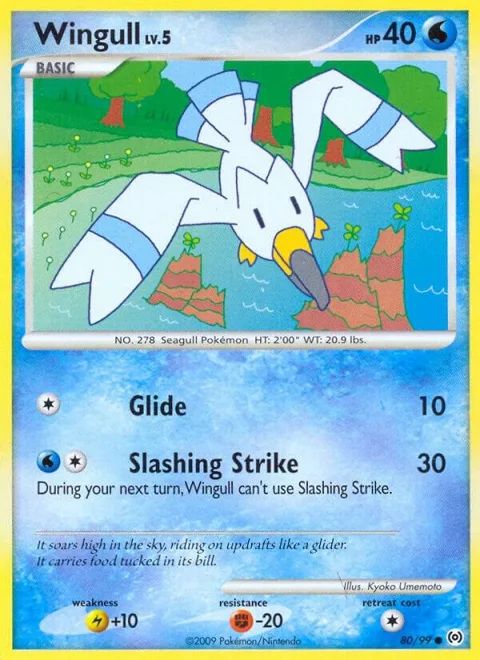 Wingull 80 #80/99 Pokémon card from Arceus