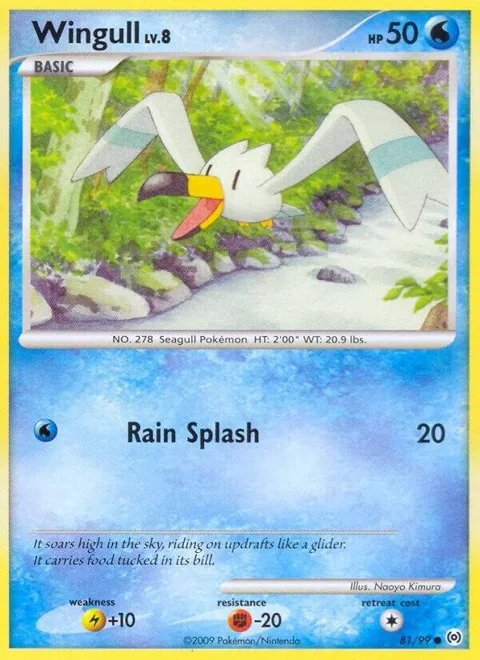 Wingull 81 #81/99 Reverse Holofoil Pokémon card from Arceus