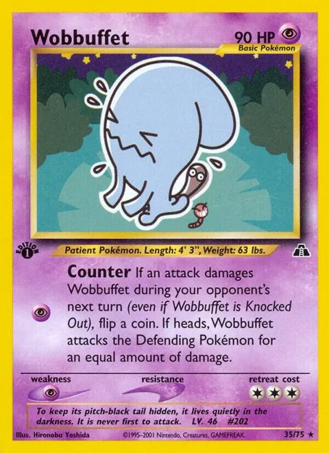 Wobbuffet 35 #35/75 Unlimited Pokémon card from Neo Discovery