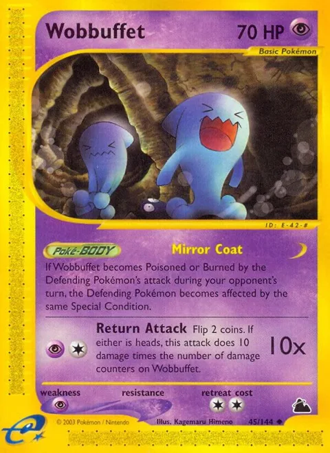 Wobbuffet #045/144 Reverse Holofoil Pokémon card from Skyridge