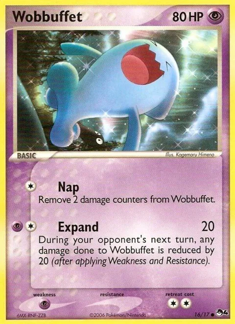 Wobbuffet #016/017 Holofoil Pokémon card from POP Series 4