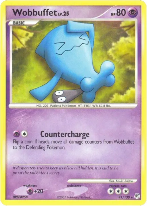 Wobbuffet #41/130 Pokémon card from Diamond and Pearl